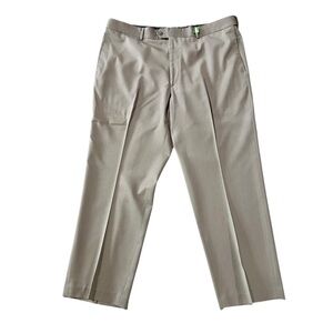 Stafford Classic Fit Wool Blend Flat Front Dress Pants in Brown - 42 x 30